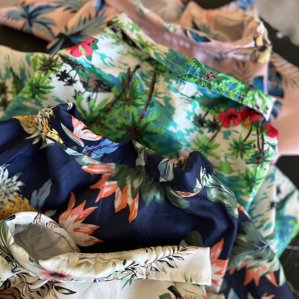 Tropical Print Dog Shirts Set - 4 PC. Lot S/M - Picture 11 of 14